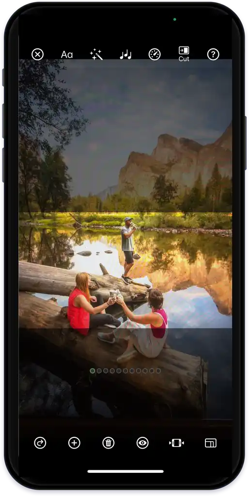 Drag the mask to choose what shows in each aspect ratio.